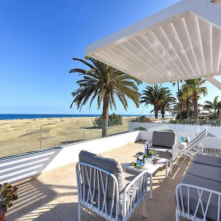 Villa Beachfront Del Ingles Exclusive Breathtaking Views Over The Sea And Dunes Private Heated Pool Terrace Bbq 200 M To,