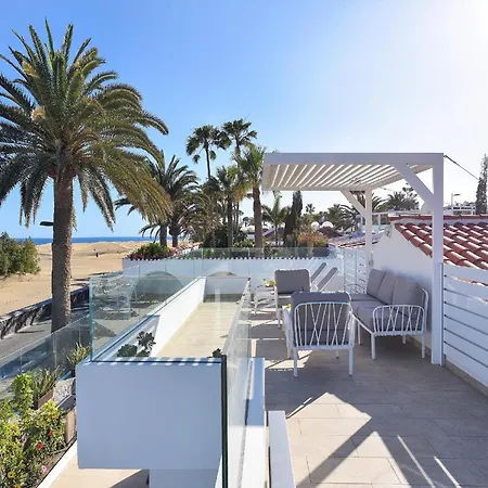 Beachfront Del Ingles Exclusive Breathtaking Views Over The Sea And Dunes Private Heated Pool Terrace Bbq 200 M To, Villa *